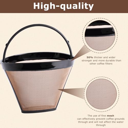 Reusable Coffee Filter 14 cup Compatible with Cuisinart Coffee Maker (7 Count)