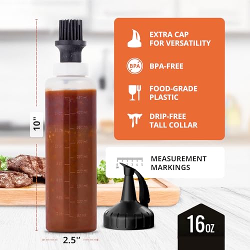 Silicone Basting Brush & BBQ Sauce Bottle