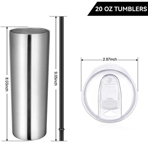 Stainless Steel Tumblers Bulk 6 Pack (6 Count)