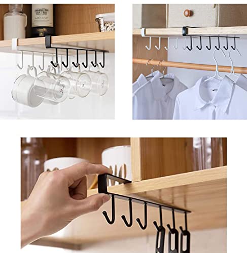 Mug Cups Cabinet Mug Hooks Kitchen Storage Hanging Hooks (4 Count)