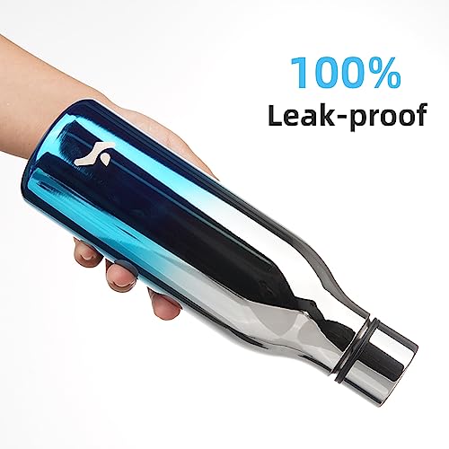 18 oz Insulated Stainless Steel Metal Water Bottle with Strap