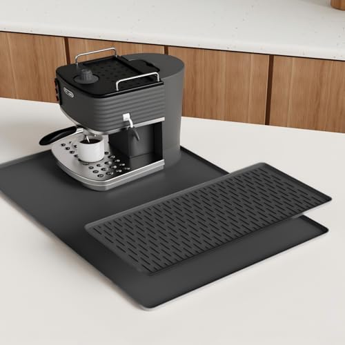 Coffee Mat Dish Drying Mat 2 in1 Coffee Maker Mat for Kitchen Counter