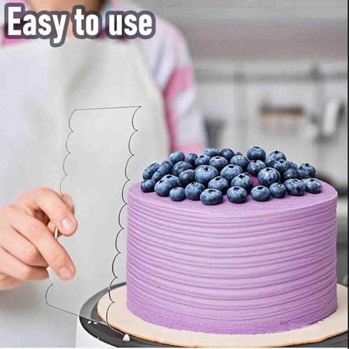 6 Piece Clear Acrylic Cake Decorating Scraper Set