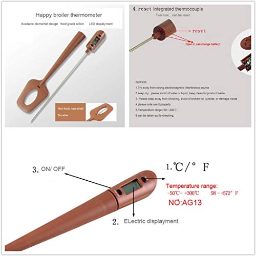 Candy Spatula with Thermometer Built in and Pot Clip
