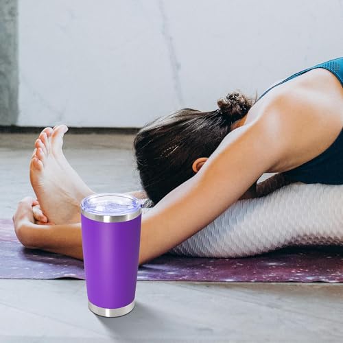 20oz Tumbler Stainless Steel Tumbler Coffee Tumbler with Lid Purple