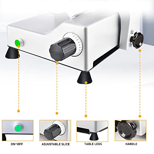 Commercial Meat Slicer 10 inch Electric Food Slicer Frozen Meat
