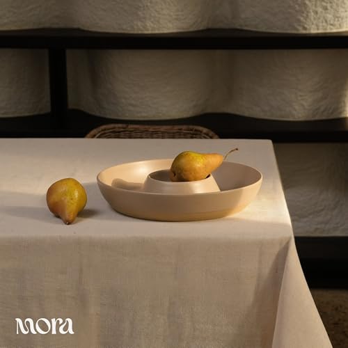 Mora Ceramic Chips and Dip Serving Tray
