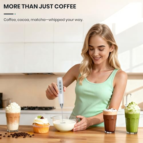 Milk Frother Handheld Rechargeable