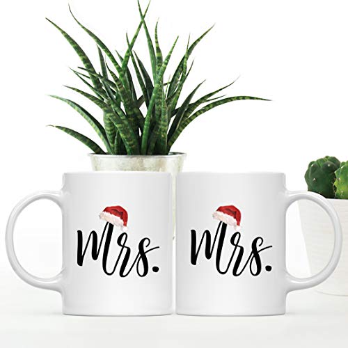 Christmas Winter Holiday 11oz. Coffee Mug Lesbian Couples (2 Count)