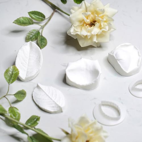 31Pcs Austin Rose Cutter Set Rose Petals Silicone Fondant Mould Veining Petal Sugar Flower Making Tool