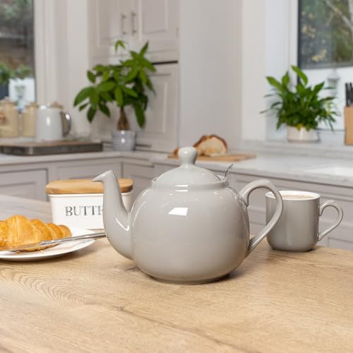 Farmhouse 4 Cup Ceramic Teapot with Removable Infuser and Lid