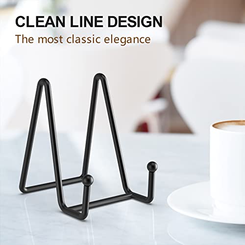 3 Pack 4.5 Inch Plate Stands for Display Metal Picture Stand Plate Holder (3 Count)