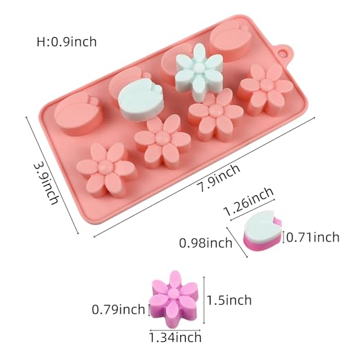 Flower Chocolate Molds 3pcs Tulip Silicone Candy Molds For Ice Cube Resin Soap Cupcake Decoration