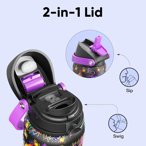 Insulated Water Bottle with Straw