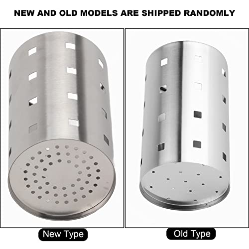 Chopsticks Holder Stainless Steel Utensil Holder Drying Rack Circular Hole Tableware Storage Rack Organizer