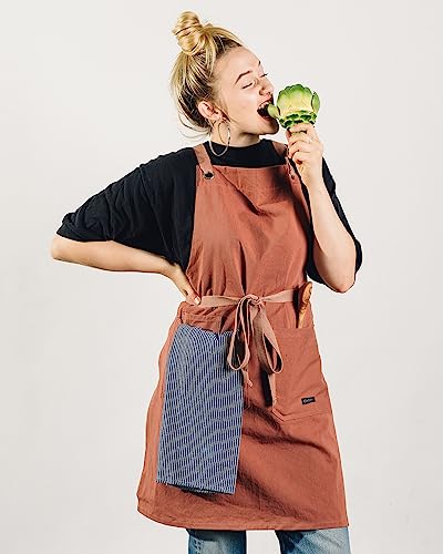 Crossback Kitchen Apron for Cooking