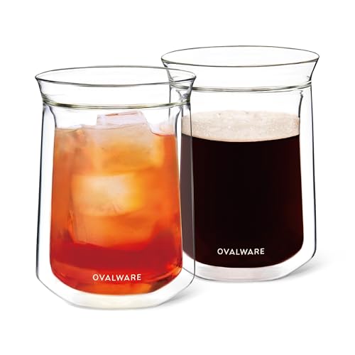 Double Wall Single Lip Insulated Glass Cup (2 Count)