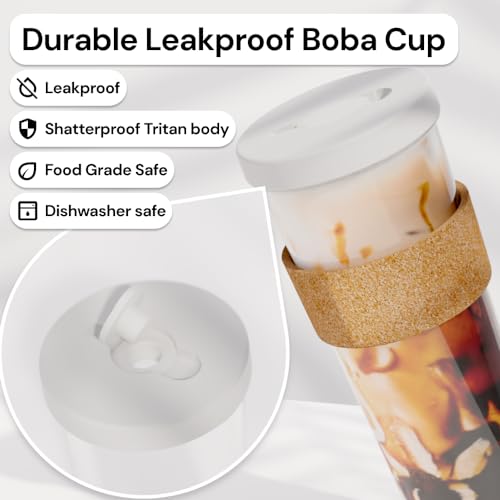 Reusable 24 oz Boba Cup and Straw