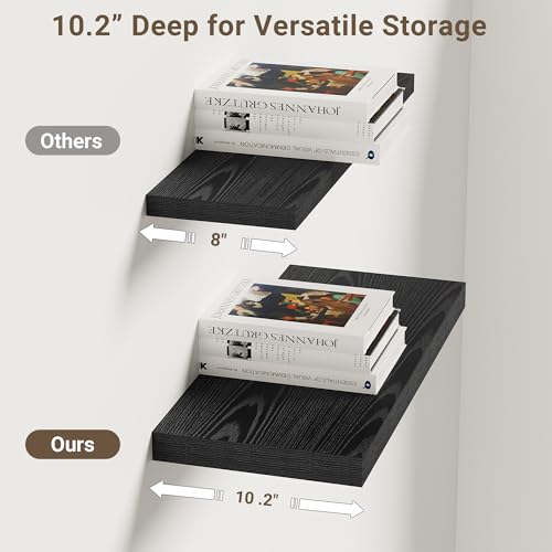 10 in Deep Floating Shelves 16” Set of 2 (2 Count)