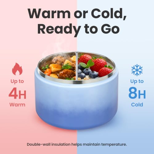 12oz Insulated Vacuum Food Jar with Buckle Lid Wide Mouth Soup Thermo for Hot Food Kids Leakproof Stainless Steel Lunch Container