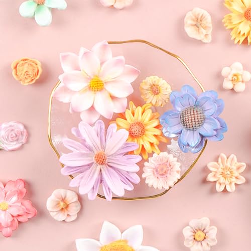 5 Pieces Flower Fondant Cake Molds Fondant Silicone Mold Daisy Flower (5 Count)
