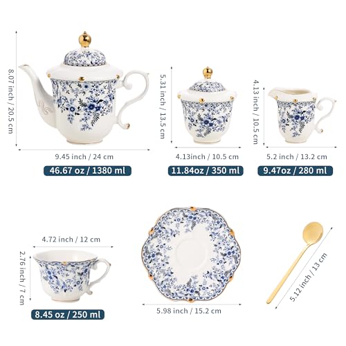 Country Roses Porcelain Tea Set