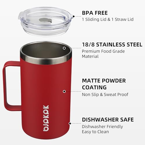 25oz Insulated Coffee Mug with Handle
