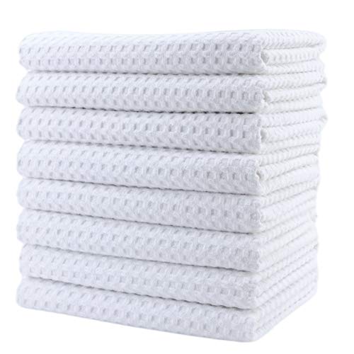 380 GSM Microfiber Waffle Kitchen Dish Tea Towel (8 Count)