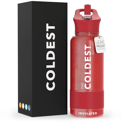 Coldest Insulated Water Bottle with Straw Lid