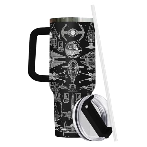 Galaxy Spaceship Sci 40 oz Tumbler with Handle