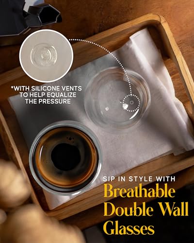 Double Walled Glass Coffee Mugs Set of 2 (2 Count)