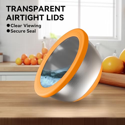 Stainless Steel Mixing Bowls with Lids (5 Count)