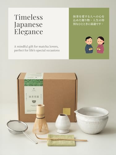 Matcha Set with Handmade Ceramic Bowl & Bamboo Whisk