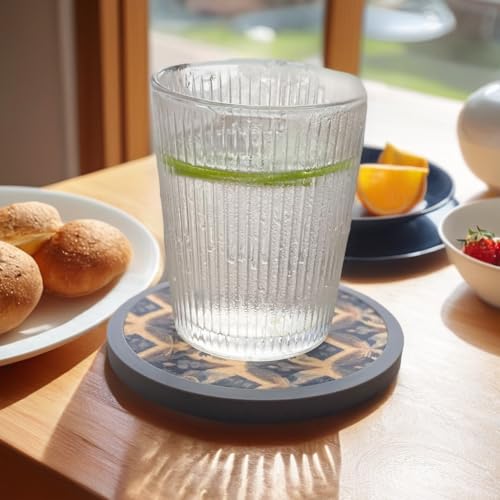 Absorbent Coasters for Drinks with Holder (7 Count)