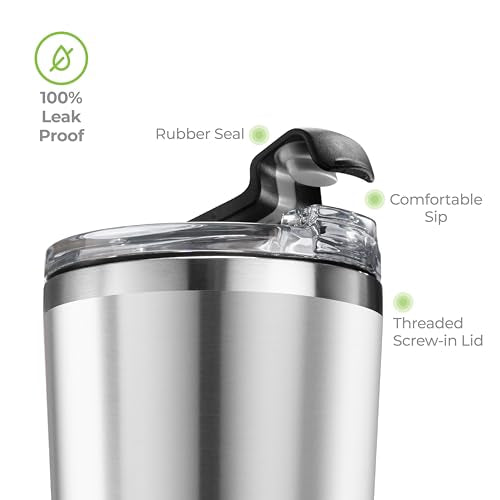 16 oz Insulated Coffee Tumbler with Leakproof Lid