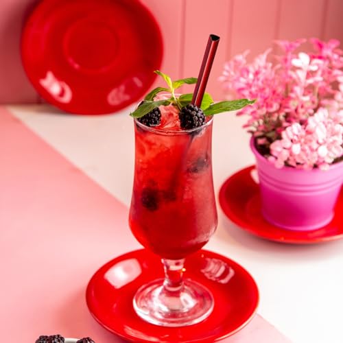 8.5” Heart Shaped Stainless Steel Straws Fit for Smoothie (16 Count)