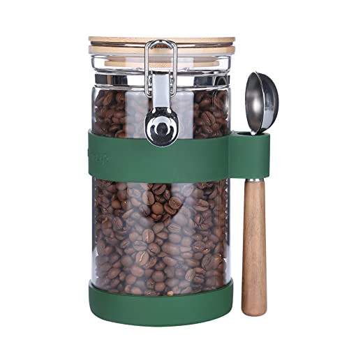 KKC Vacuum Sealed Coffee Bean Storage Container with Scoop for 1 lb Beans