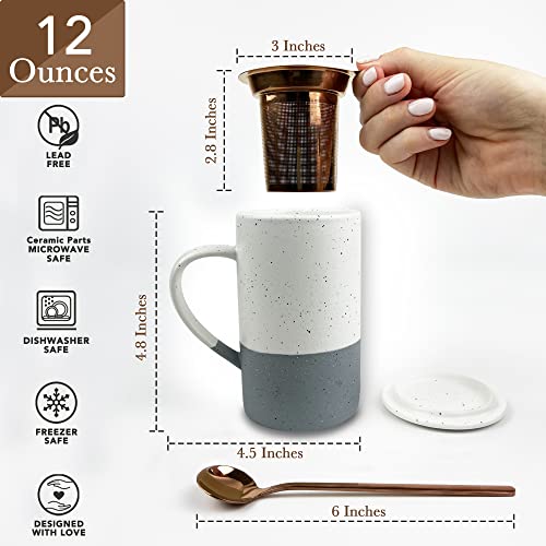 Ceramics Tea Cup with Loose Leaf Infuser