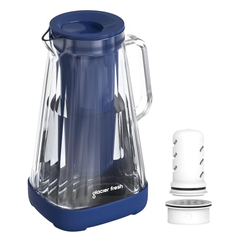 10 Cup Purela Glass Water Pitcher With 2 Filters