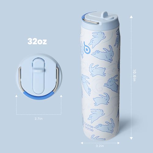 Stainless Steel Water Bottle 32 oz Rabbits