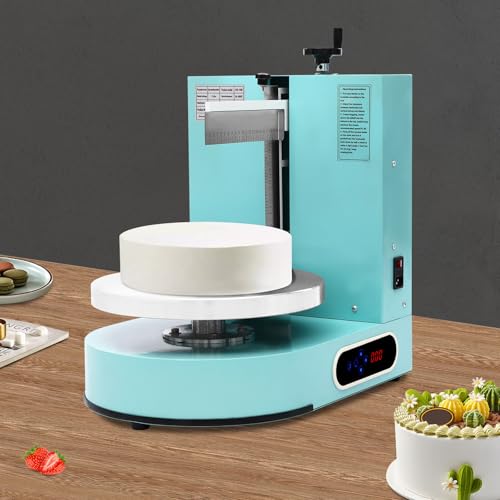 Cake Decorating Coating Machine Cream Spreading Automatic Frosting Turntable with Graduated Scraper for 4