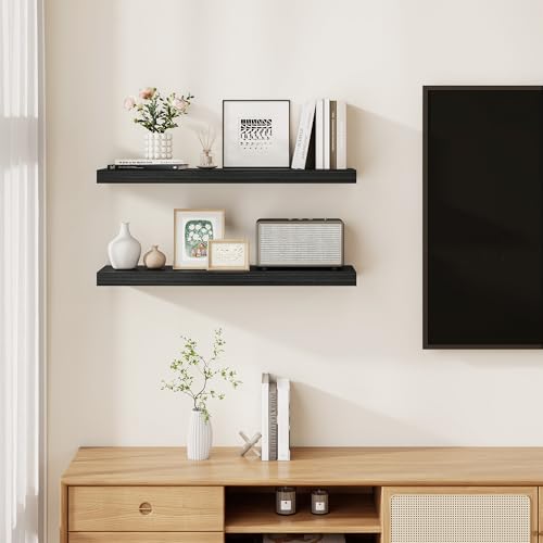 Rustic Floating Shelves for Home Decor (2 Count)