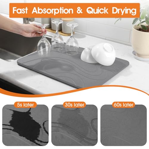 Stone Drying Mat for Kitchen Counter 18"x14"