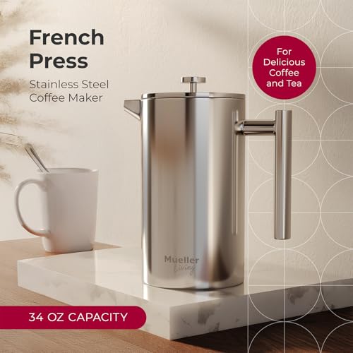 Living French Press Coffee Maker 34oz