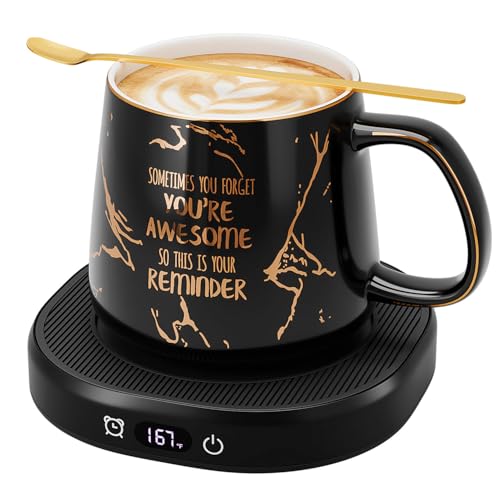 Coffee Mug Warmer Set for Desk Electric Heated Tea Cup Warmer Candle Heater