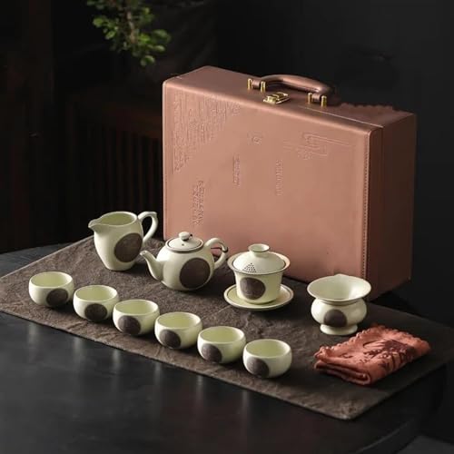 Tea Sets Teaware Set Gift Box Ruyao Ceramics Household Kung Fu Teaware Set Tea Pot Tea Cup Tea Plate Travel Tea Set Teapot