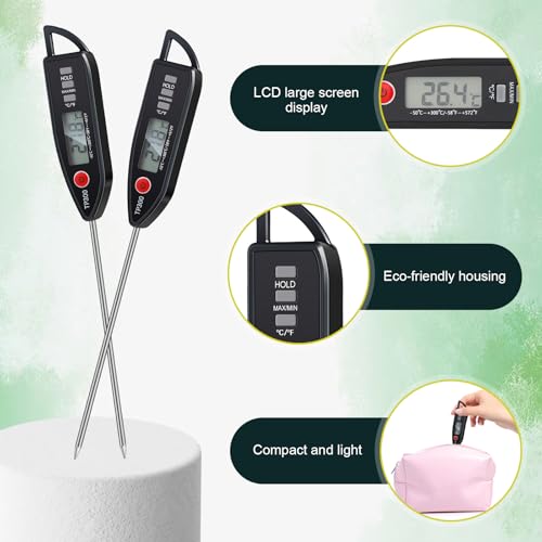 3 Set Digital Food Thermometer Long Probe Instant (3 Count)