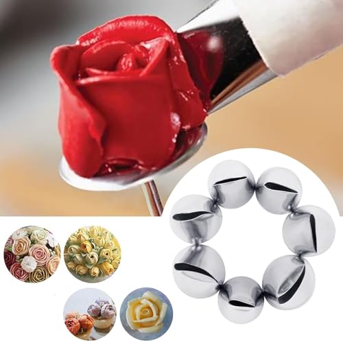 8 Pcs Rose Flower Piping Tips Set