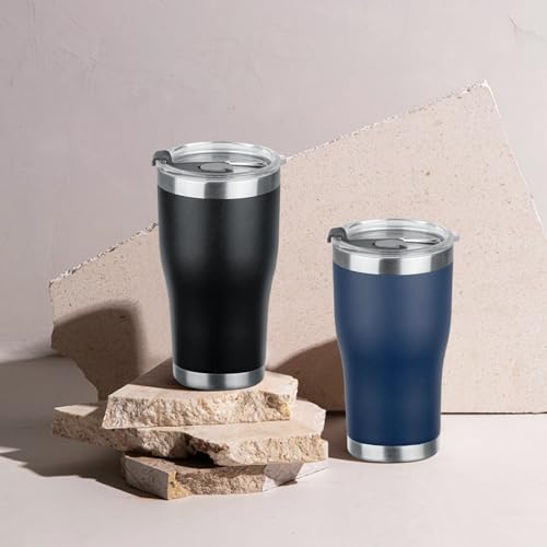 20oz Insulated Tumbler with Lid Straw Travel Coffee Mug Cup