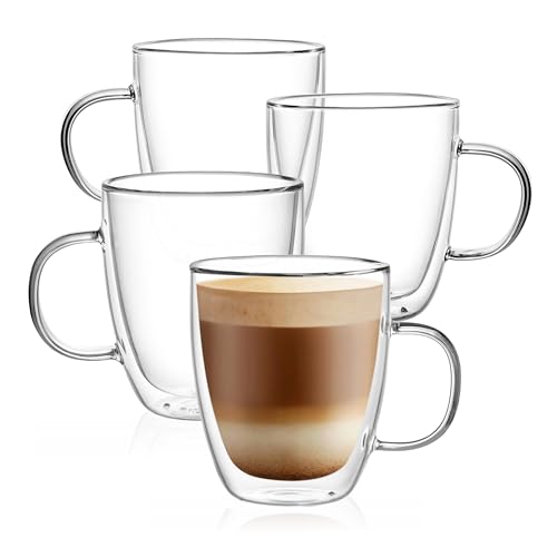 Glass Coffee Mugs 12oz (4 Count)